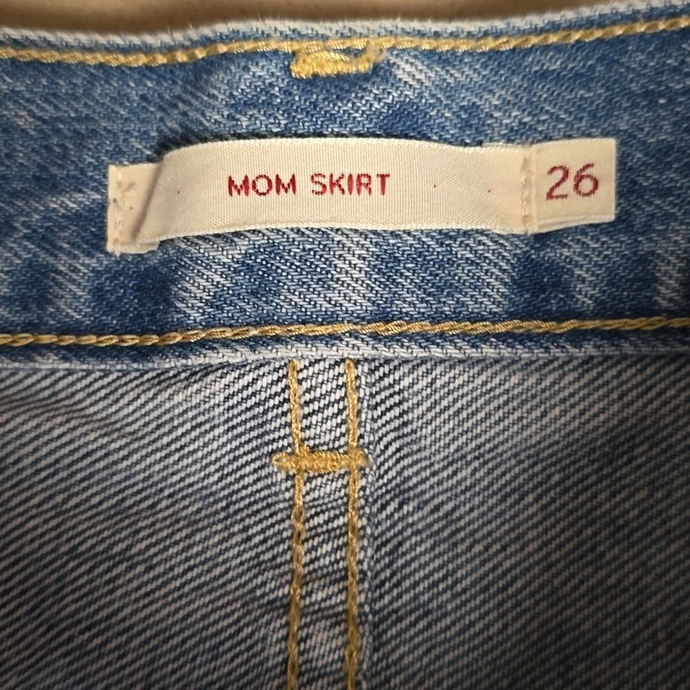 Levi's Denim Button Thru Mom Skirt - Picture 8 of 16